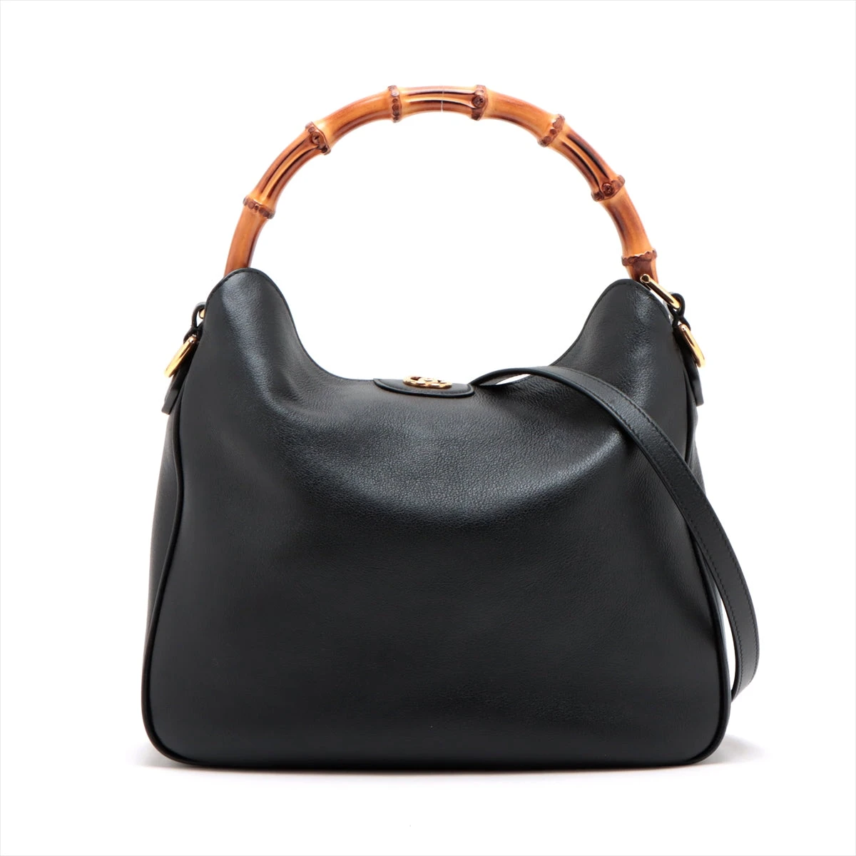 グッチ ダイアナ バンブー レザー 2way バッグ グッチ バンブー ダイアナ レザー 2WAYハンドバッグ ブラック