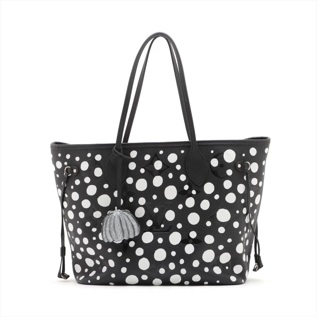 ヴィトン×草間彌生 LV×YK ネヴァーフルMM M46390 ブラック×ホワイト