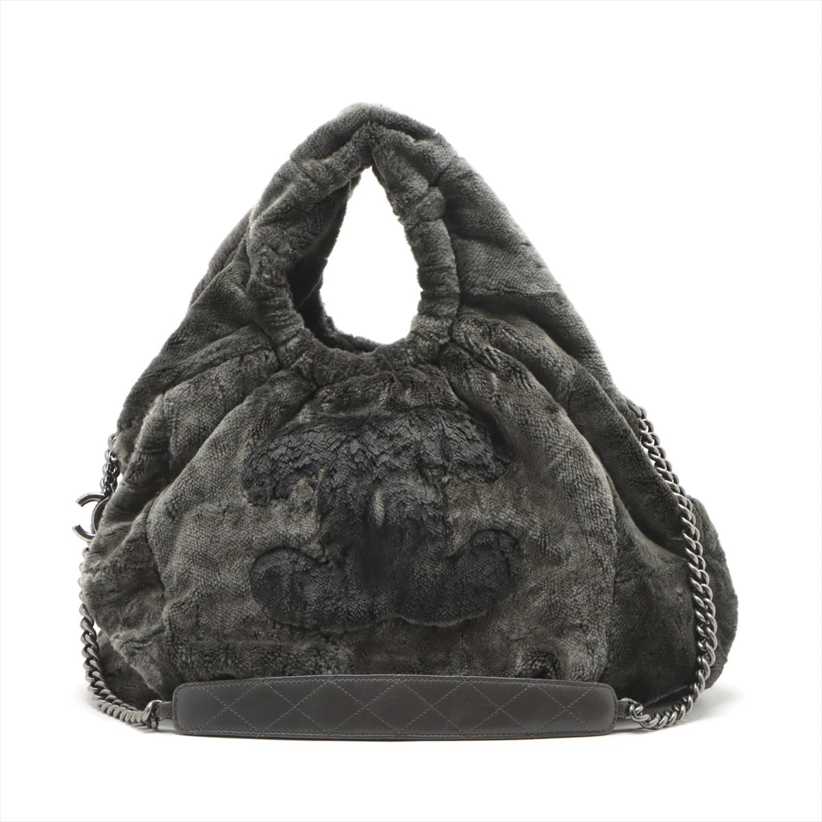 CACO☆CHANEL ココムートンバッグ　ブラック　ファー♡ CACO様専用☆CHANEL ココムートンバッグ ブラック ファー♡ - メルカリ