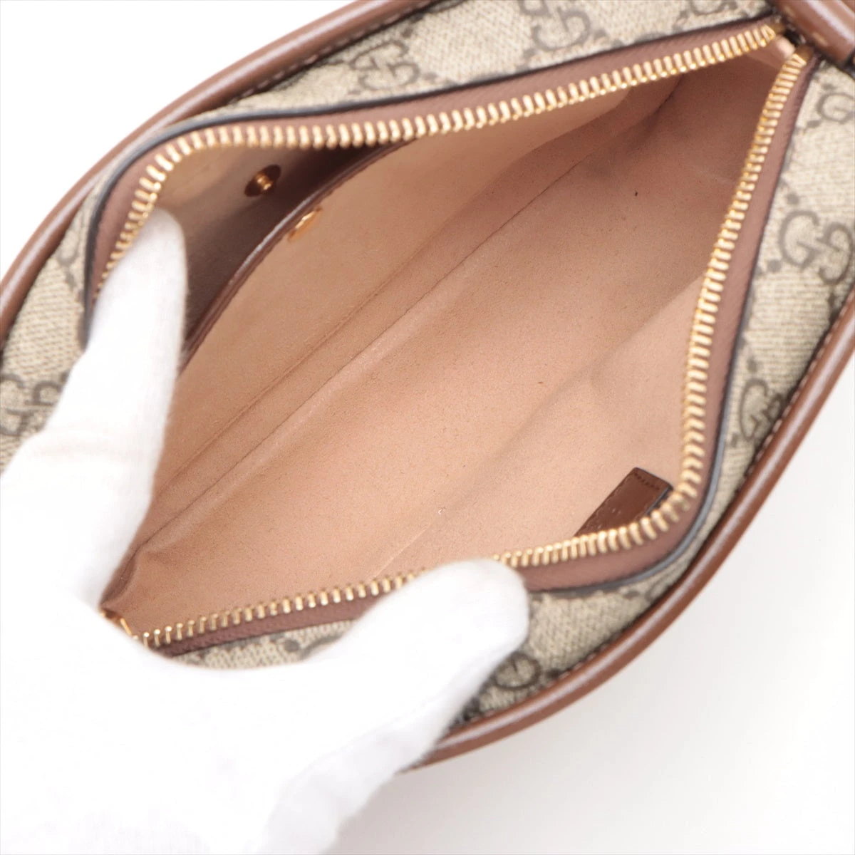 グッチ GGスプリーム インターロッキングG PVC×レザー ショルダー