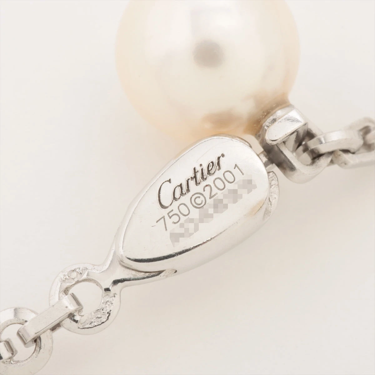 カルティエ ソープリティ パール ダイヤ ネックレス 750(WG) 16.7g 約