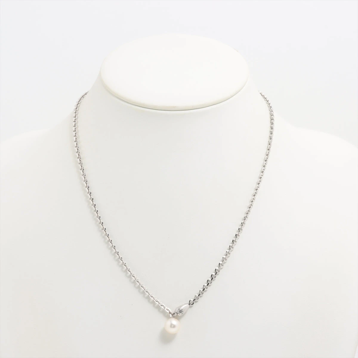 カルティエ ソープリティ パール ダイヤ ネックレス 750(WG) 16.7g 約