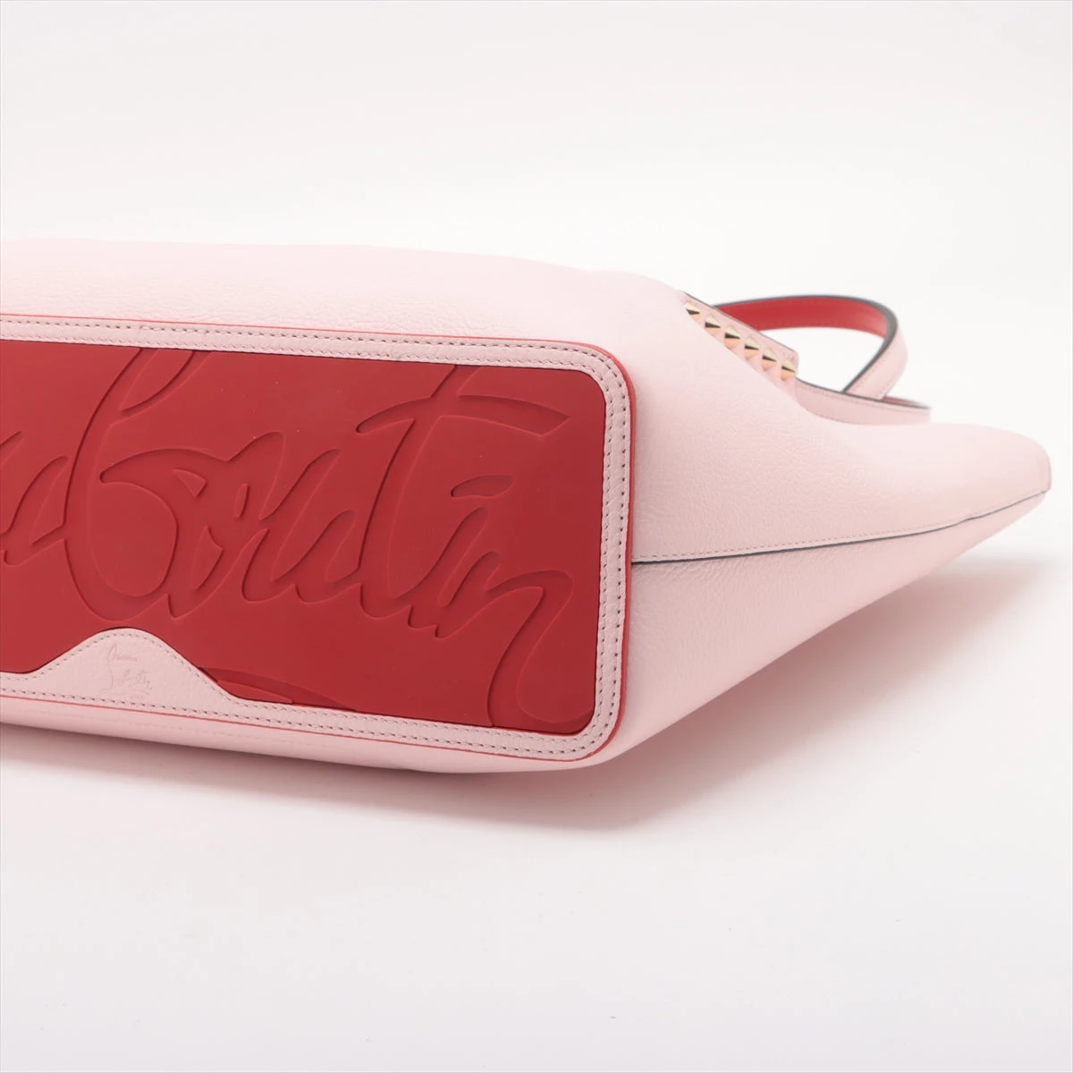 クリスチャンルブタン カバロック レザー トートバッグ ピンク