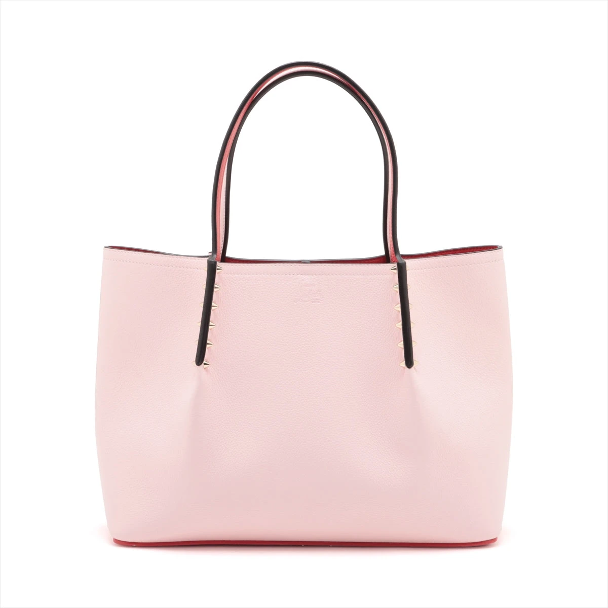 クリスチャンルブタン カバロック レザー トートバッグ ピンク