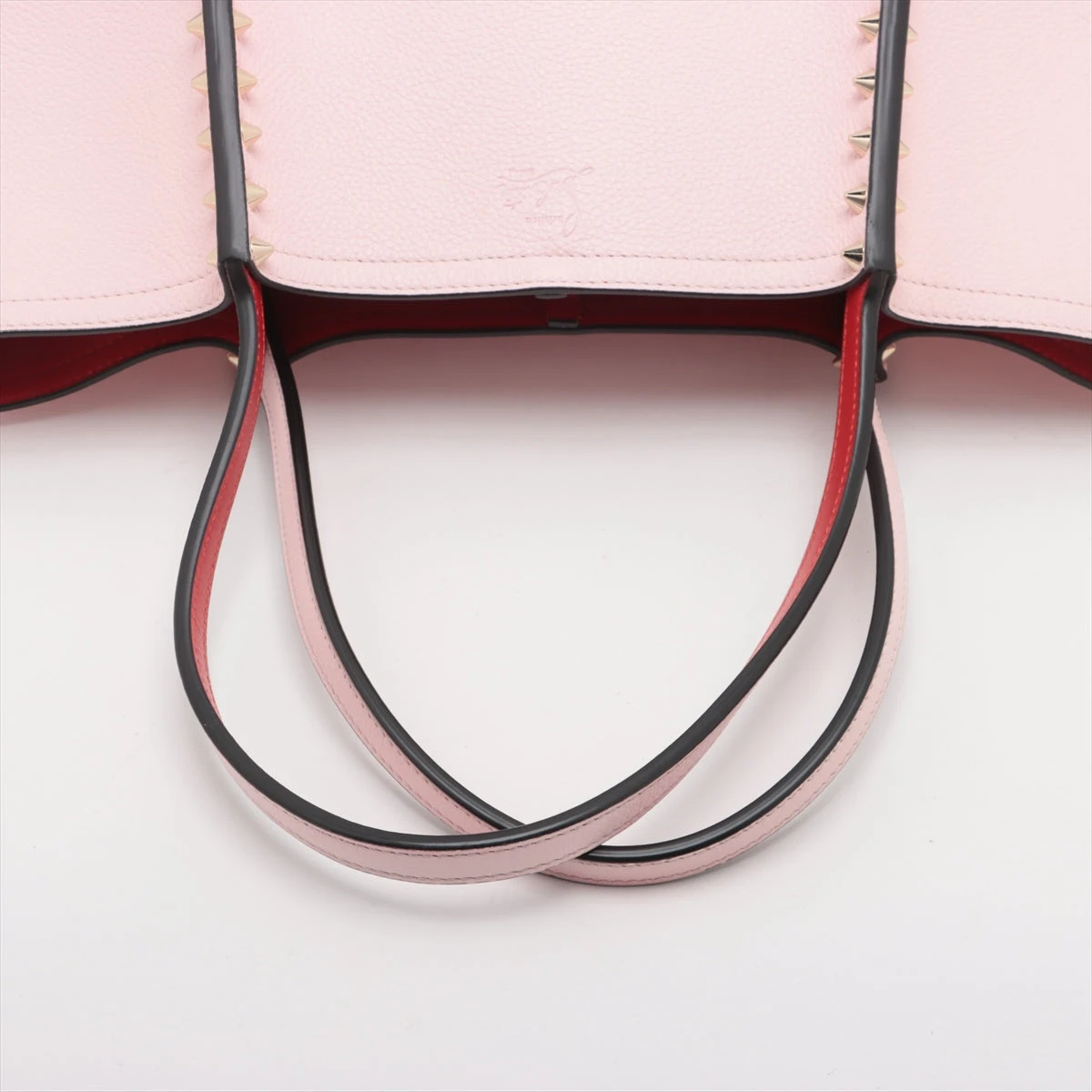 クリスチャンルブタン カバロック レザー トートバッグ ピンク
