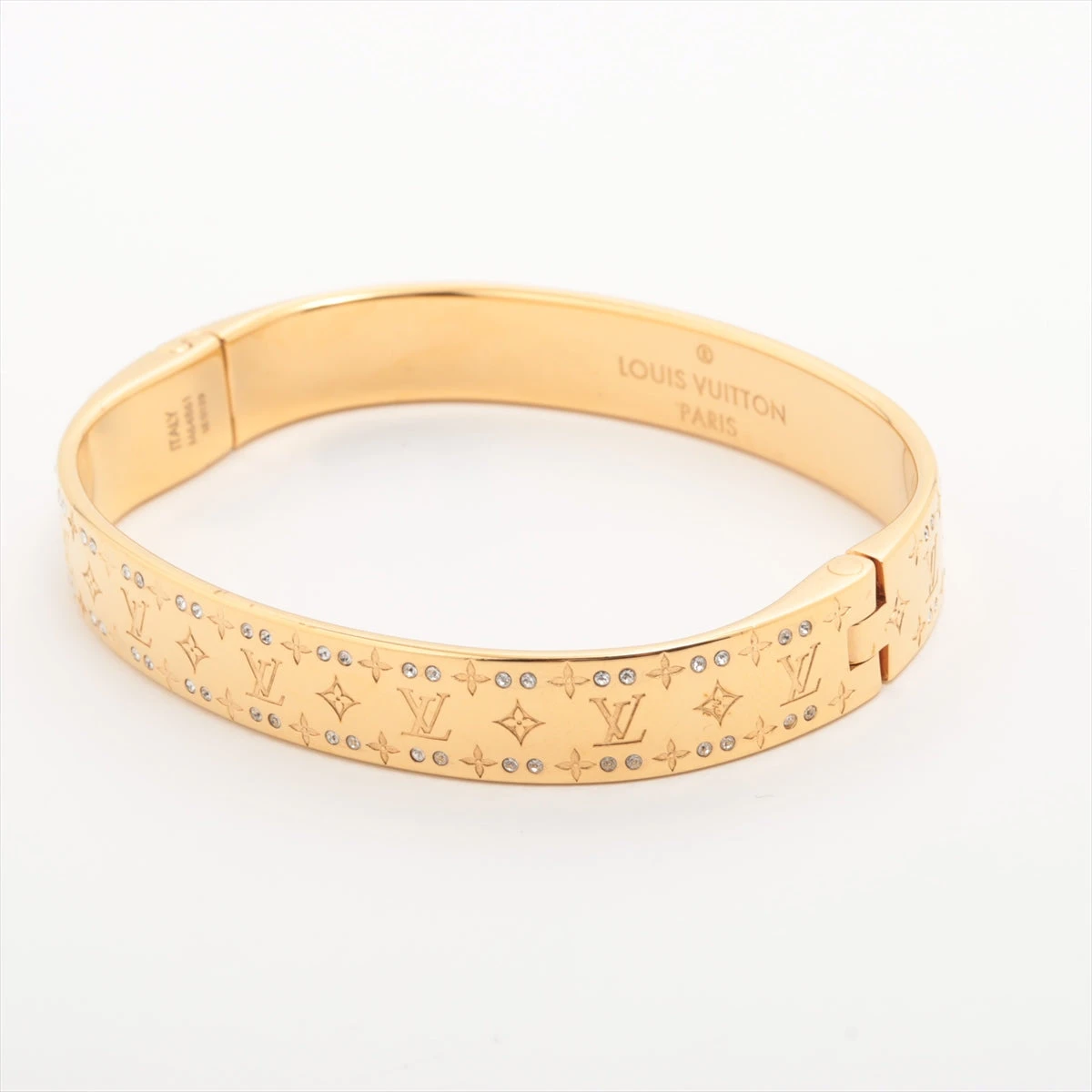 Louis Vuitton ロゴバングル 楽天市場】【美品】 ルイヴィトン ブレスレット カフ ナノグラム