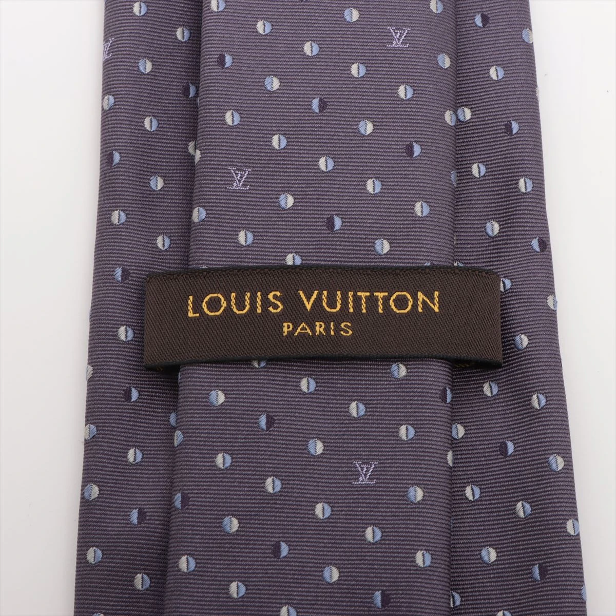 LOUIS VUITTON 総柄　ネクタイ　パープル　総柄　ドット柄　紫 LOUIS VUITTON 総柄 ネクタイ パープル 総柄 ドット柄 紫 - メルカリ