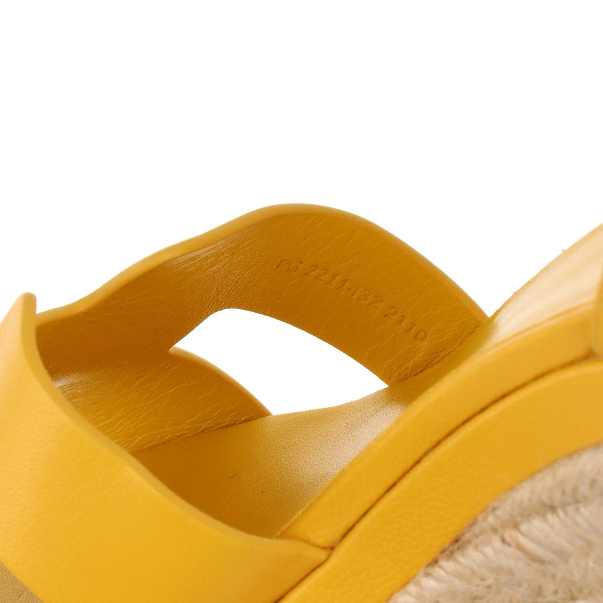 エルメス エルダ レザー ウェッジソールサンダル EU37 レディース