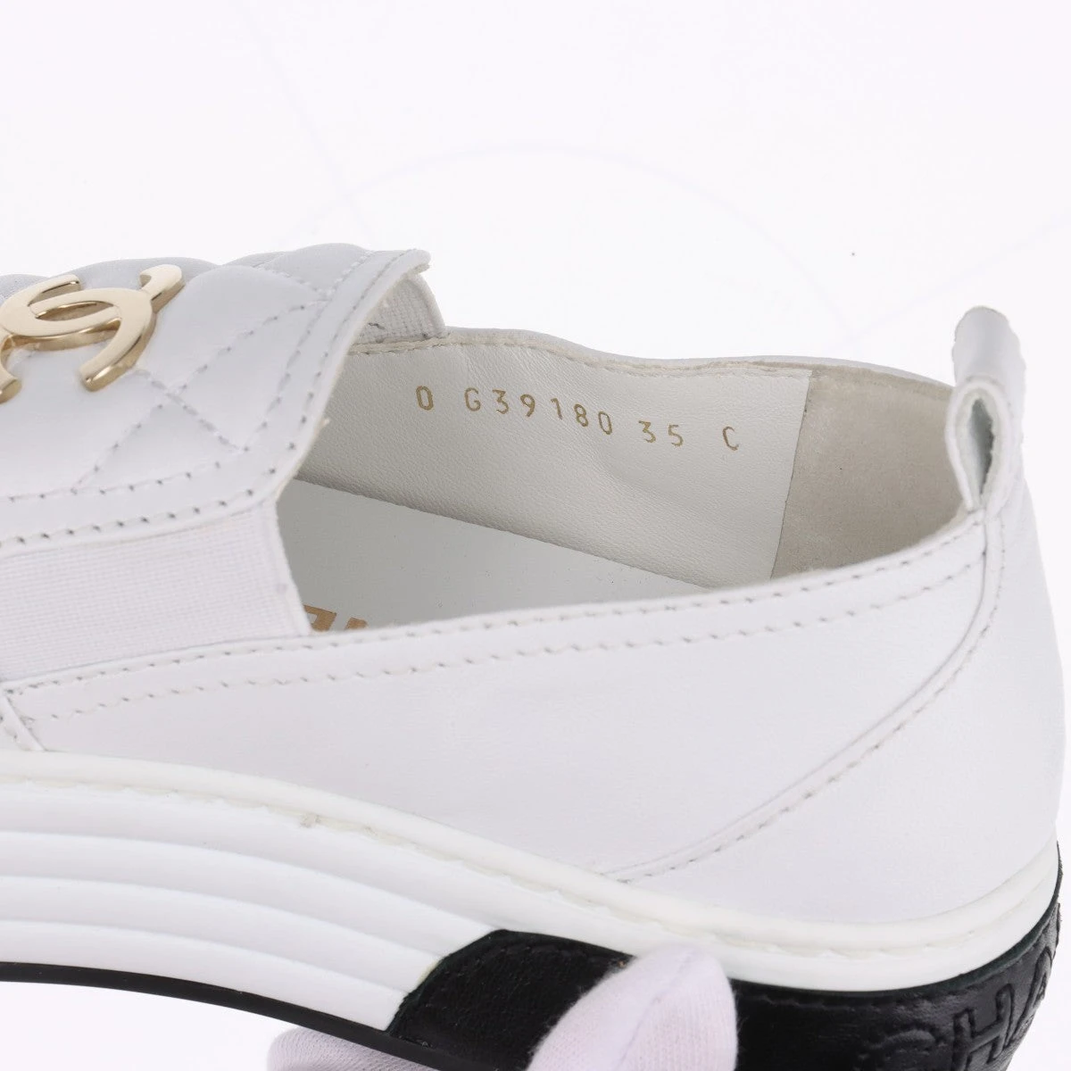 CHANEL　サンダル 35　スリッポン　ホワイト CHANELサンダル 35スリッポンホワイト