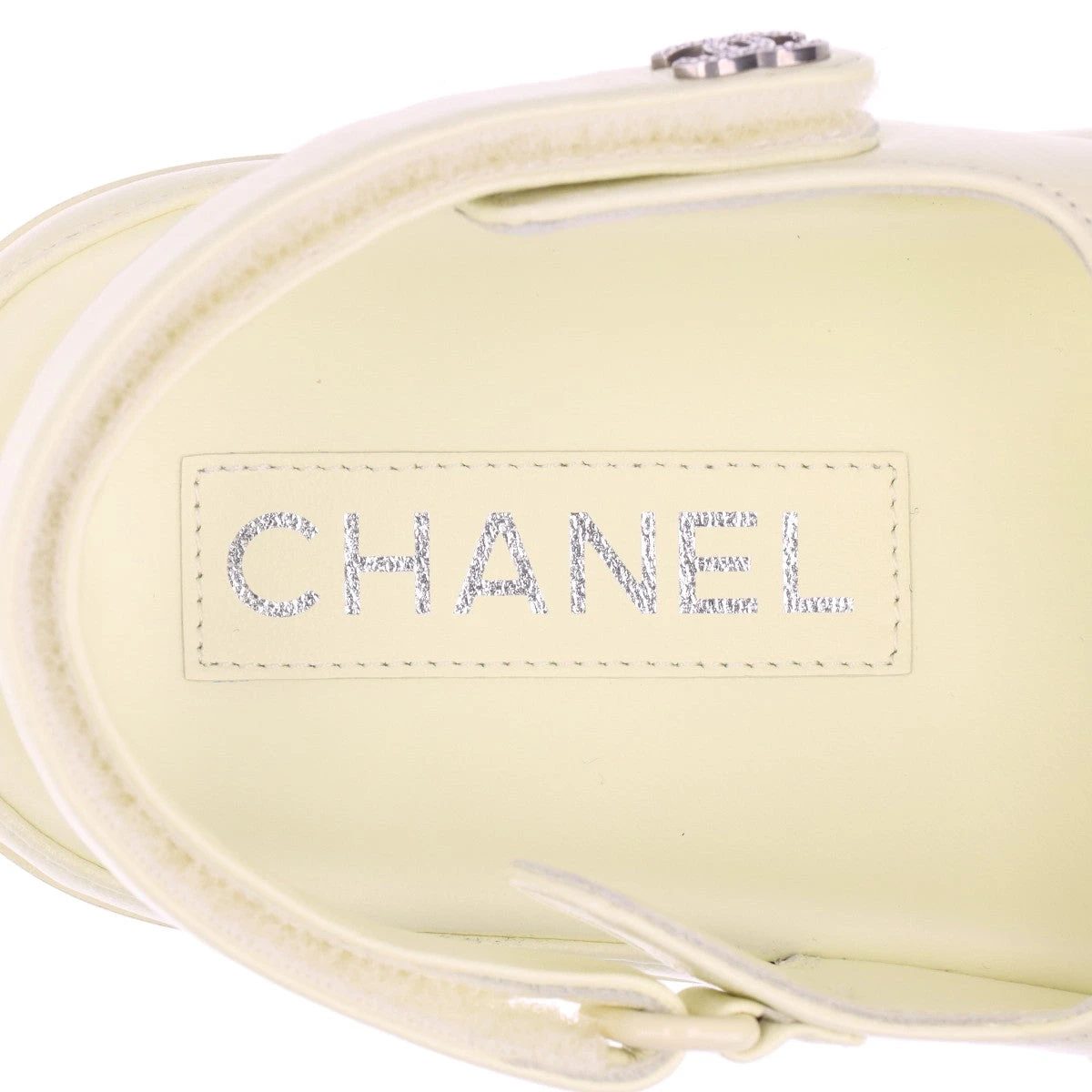 シャネルCHANEL　レザー保存袋　　アイボリー CHANEL(シャネル) ハンドバッグ ワイルドステッチ アイボリー
