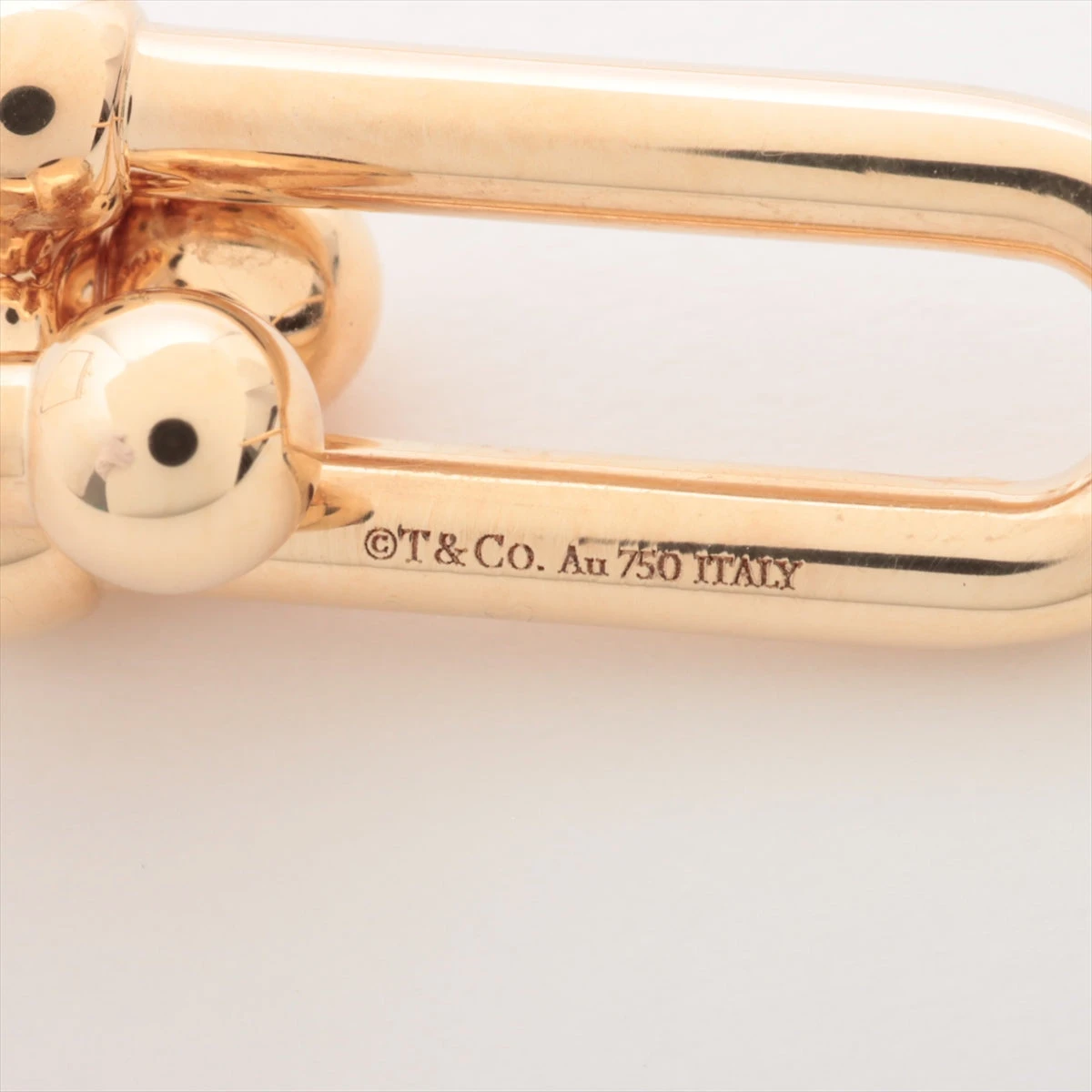 新品✴︎Tiffany✴︎ハードウェアピアス TIFFANY&Co. ティファニー ピアス ハードウェア K18YGダブル