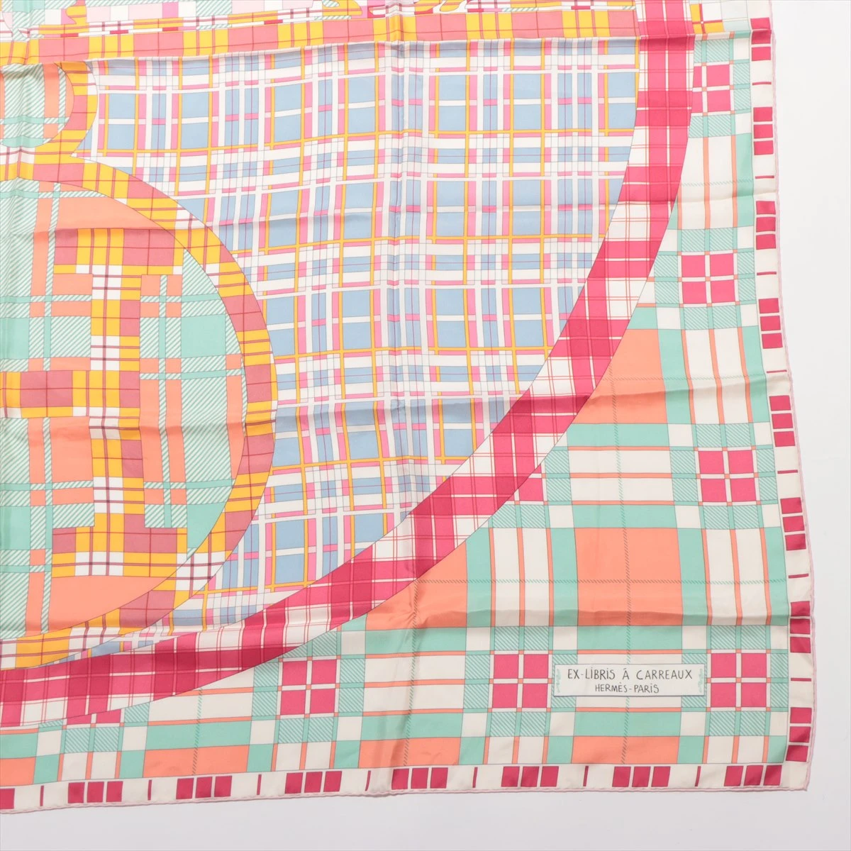 HERMES エルメス カレ140 EX-LIBRIS エクスリブリス スカーフ ピンク 