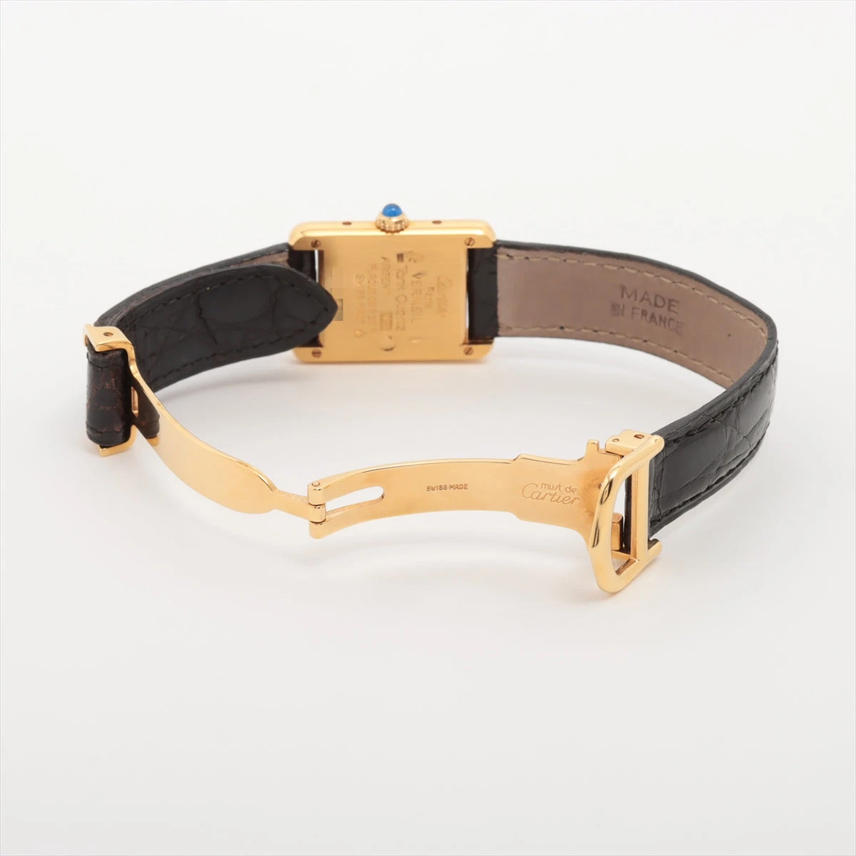 カルティエ マストタンク W1002954 925×革 QZ シルバー文字盤 GZ030505