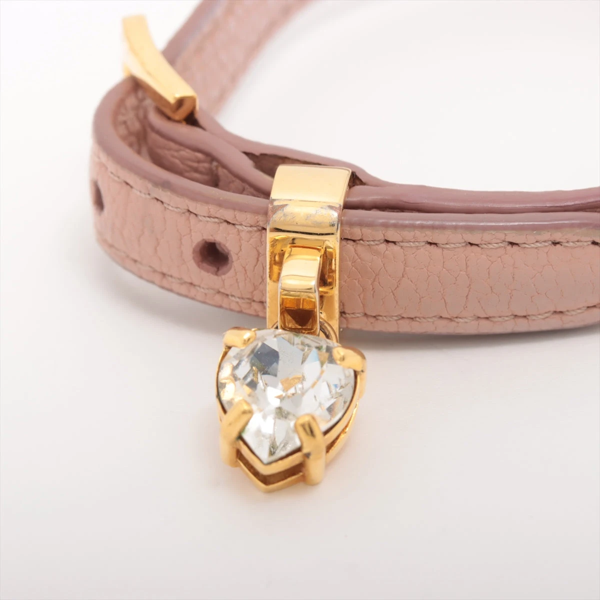 美品✨️ miumiu ビジュー ブレスレット ゴールド ストーン ハート 美品✨️ miumiu ビジュー ブレスレット ゴールド ストーン ハート