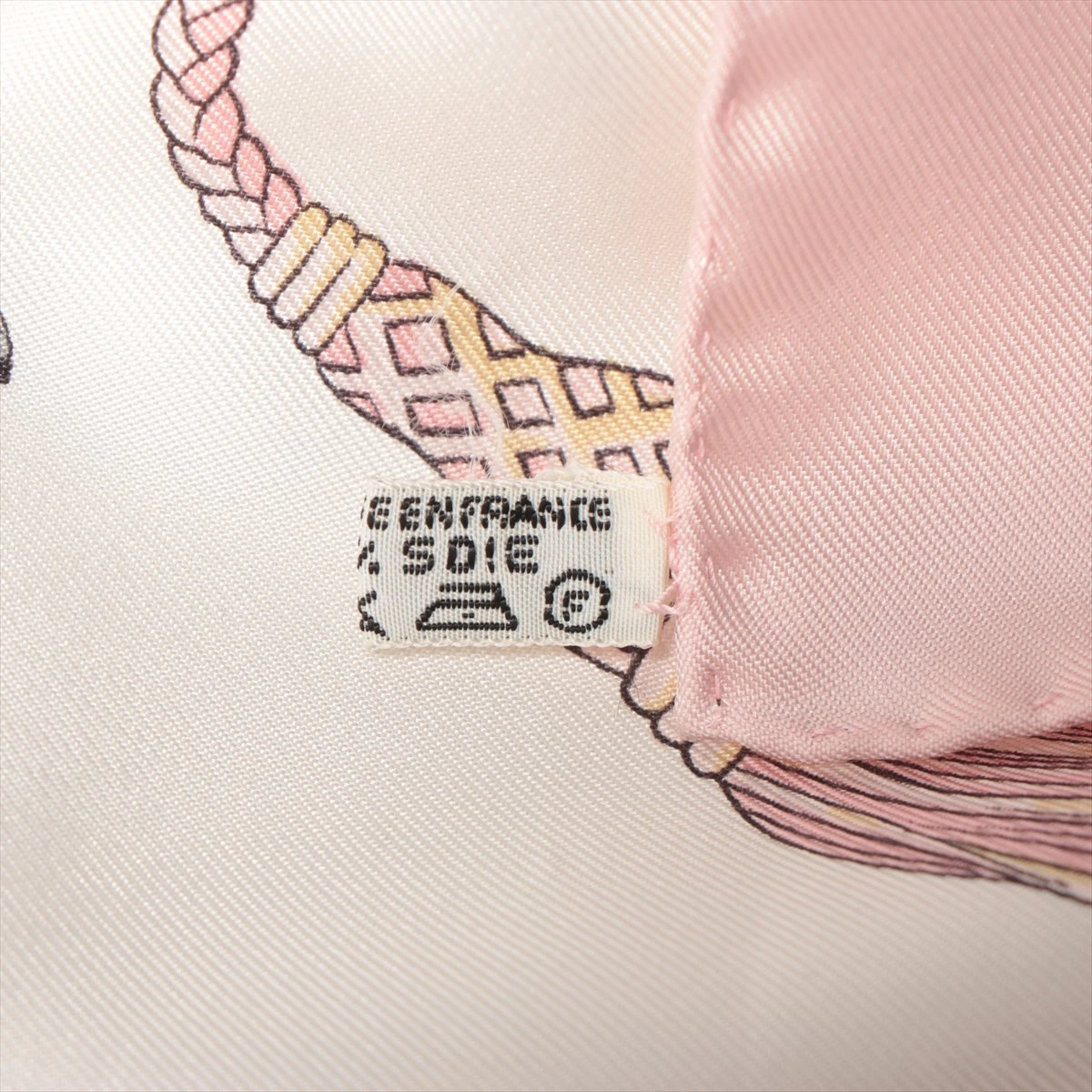 エルメス カレ90 LES CLES 鍵 スカーフ シルク ピンク A3045876