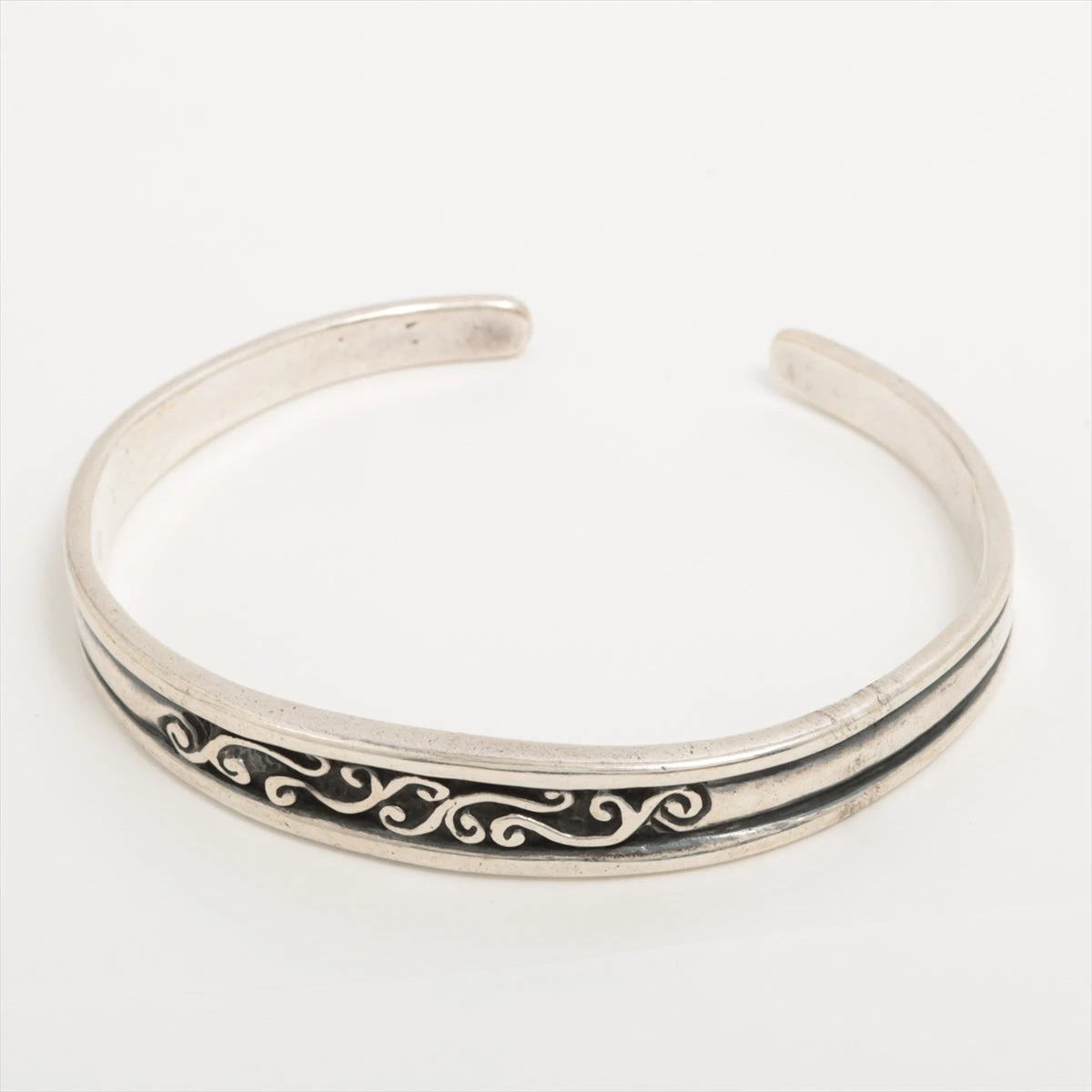 ビルウォールレザー バングル 925 30.8g ウェーブ NP034609