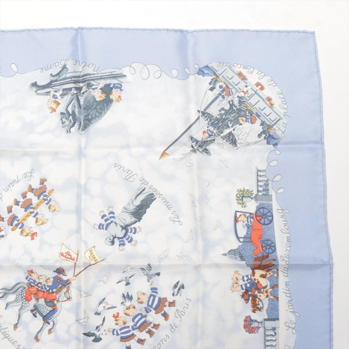 エルメス カレ45 Les Triples de Paris いたずら三つ子 スカーフ