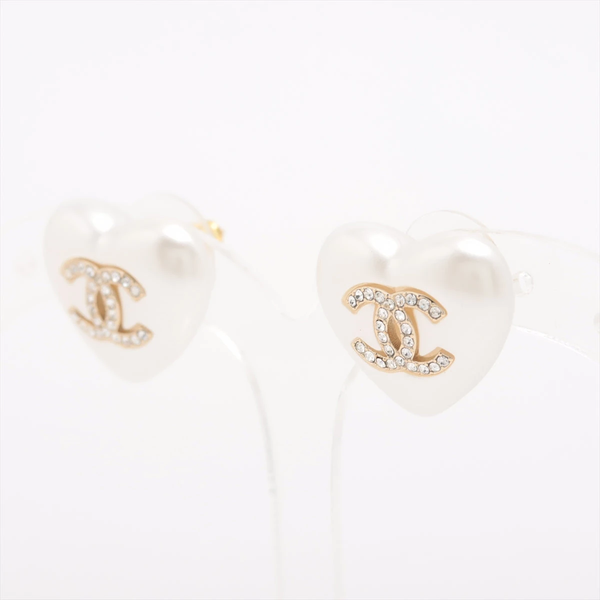 シャネル ココマーク ハート A21B ピアス(両耳用) GP×ライン