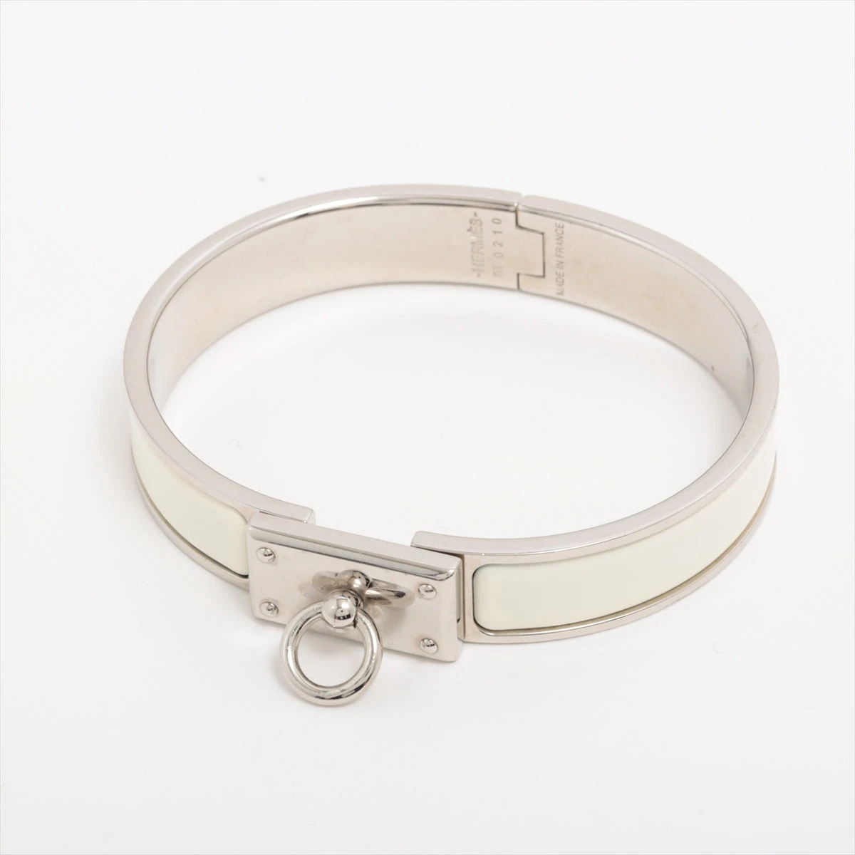 エルメス　ケリードッグ　ブレスレット/バングル　ホワイト HERMES エルメス ブレスレット ケリードッグ ホワイト レザー C