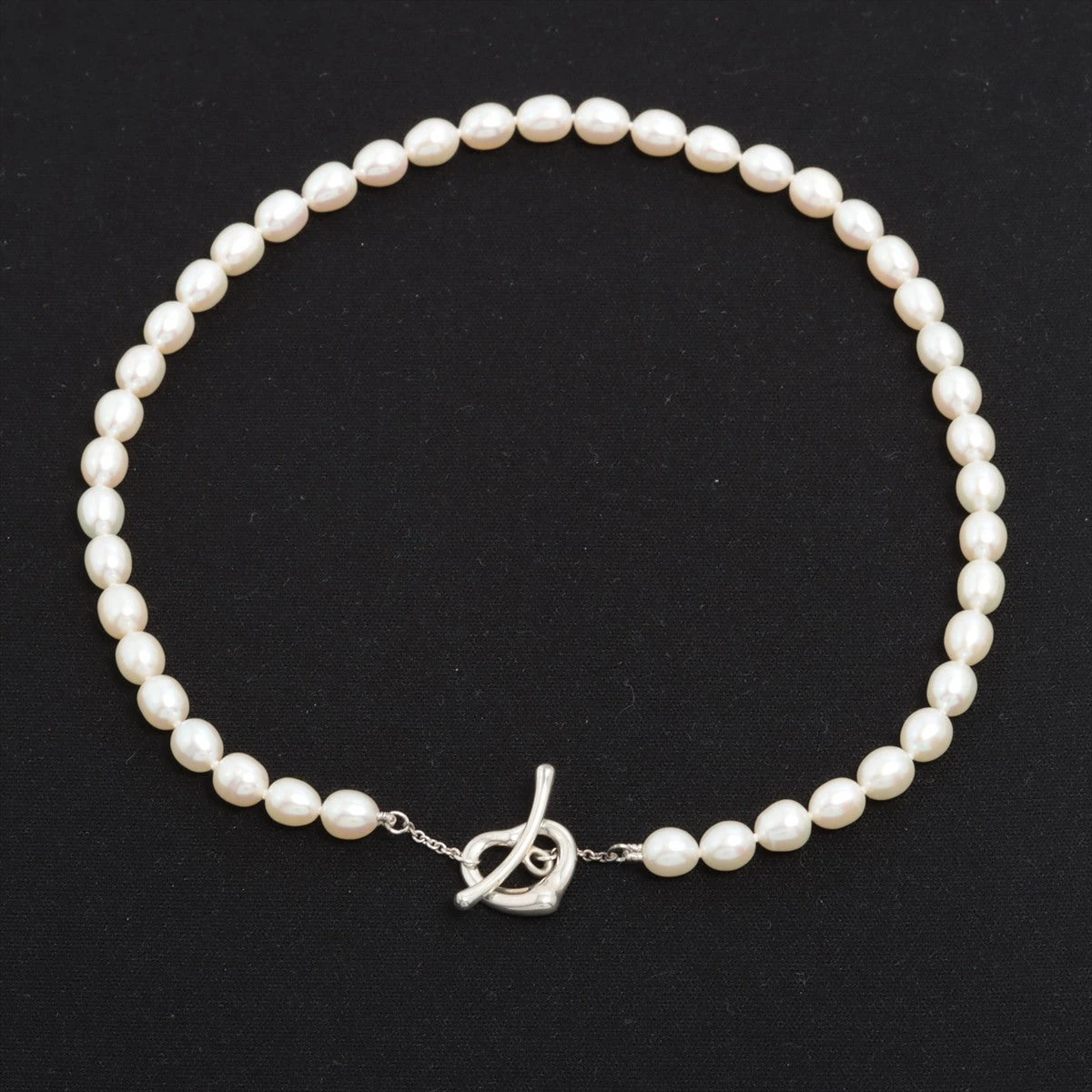 ティファニー オープンハート チョーカー 925×パール 総重量：25.5g