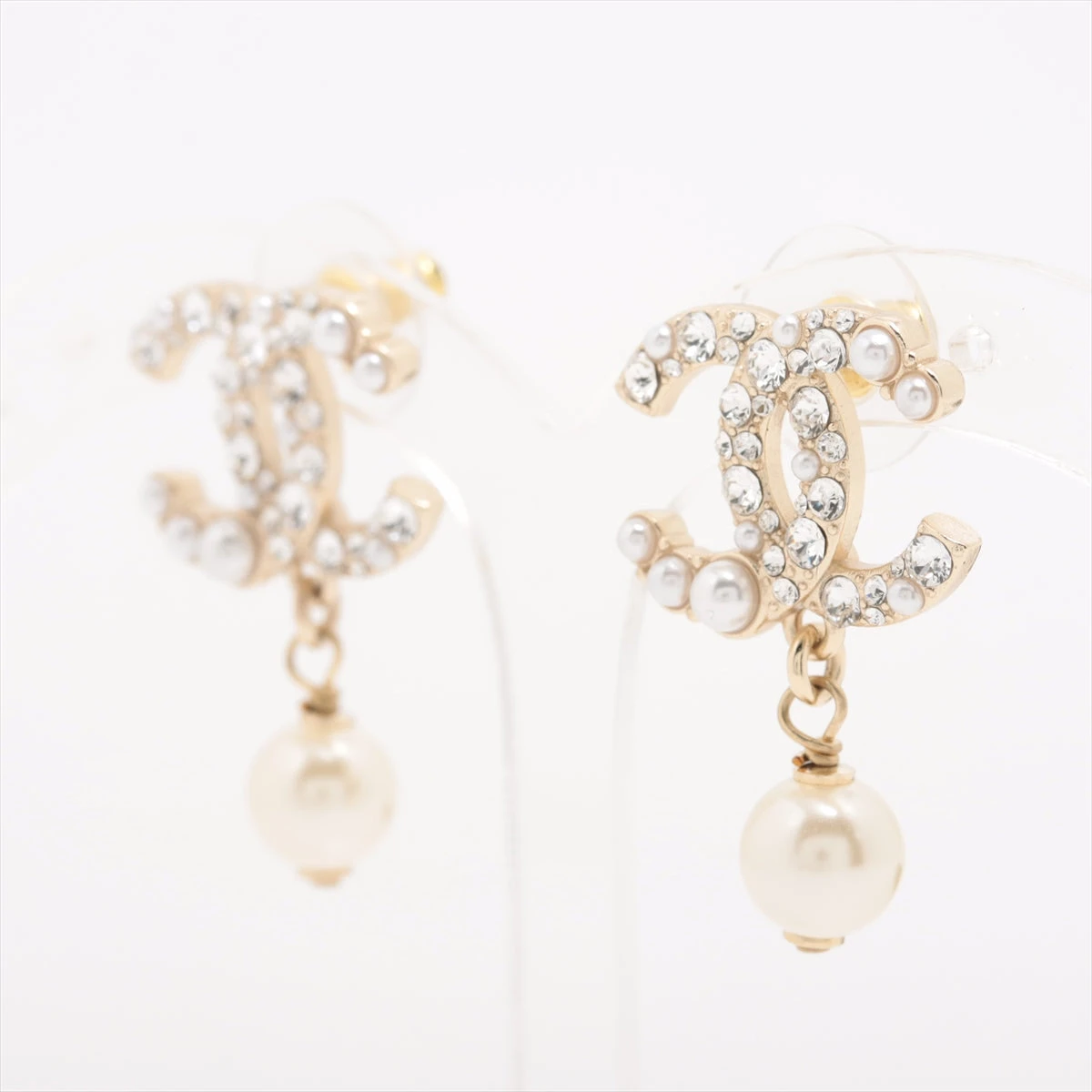CHANEL シャネル ピアス 両耳 セット ココマーク パール ライトストーン CHANEL シャネル ピアス A64766 B06258 レディース ココマーク