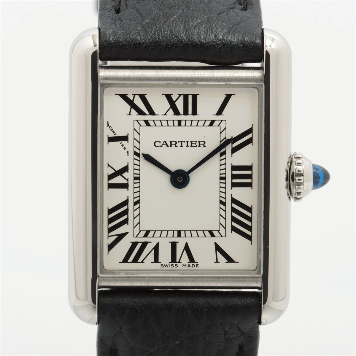 カルティエ タンク マストSM WSTA0042 SS✕革Qzシルバー文字盤 カルティエ タンクマストSM WSTA0042 SS×革 QZ シルバー文字盤