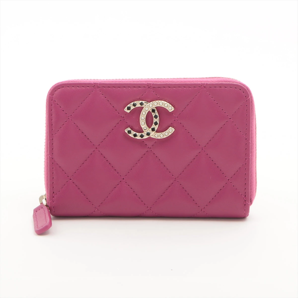 CHANEL 紫色 レザー コインケース キルティング シャネル マトラッセ コインケース｜パープル(紫)｜中古ブランド
