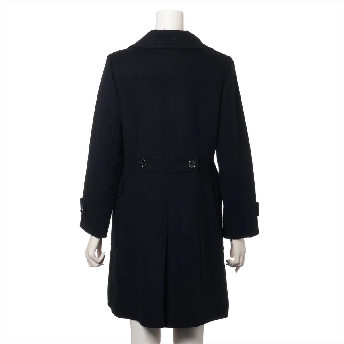 BURBERRY バーバリー　コート　ブラック　アンゴ　レディース　美品　38 BURBERRY バーバリー コート ブラック アンゴ レディース 美品