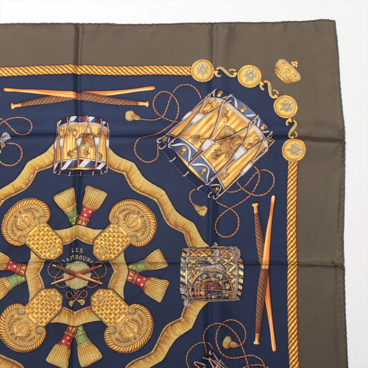 エルメス カレ90 LES TAMBOURS タンブールの太鼓 スカーフ