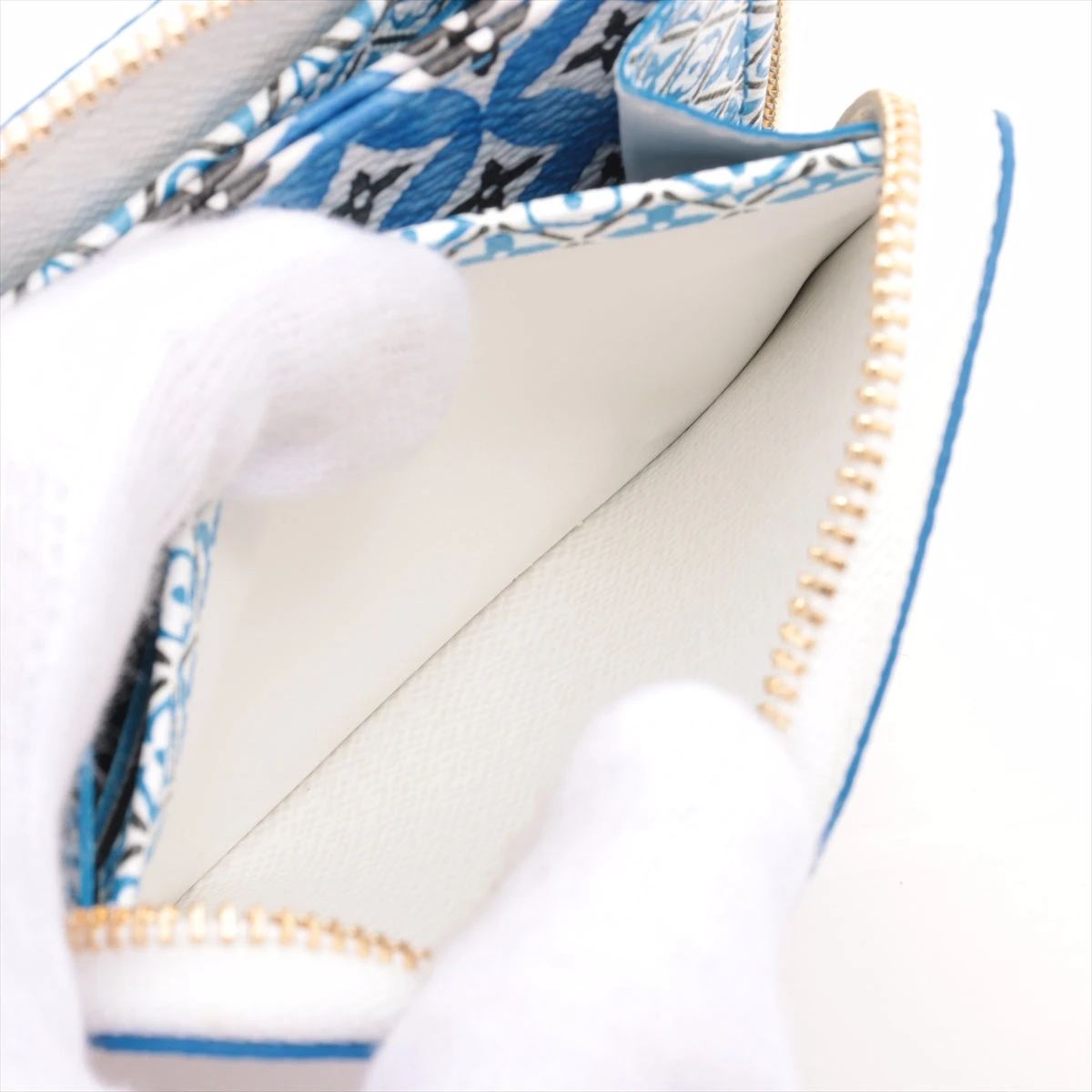 ヴィトン バイ ザ プール モノグラム ジャイアント ジッピーコインパース M82417 ブルー×ホワイト コインケース RFID反応有  A3039549｜中古ブランド品・ブランド古着通販｜ALLU（アリュー）