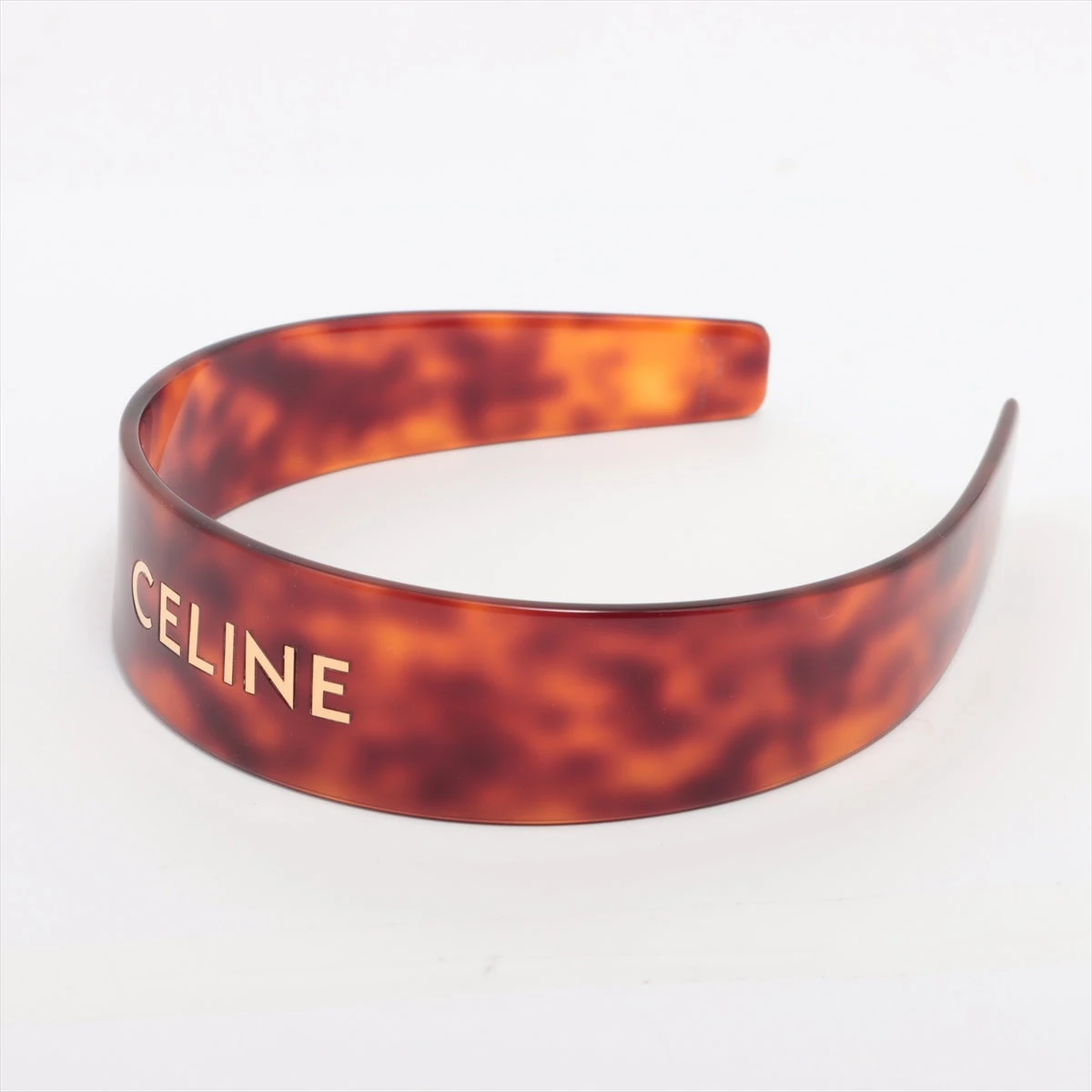 セリーヌ カチューシャ プラスチック ブラウン A3046339｜中古ブランド