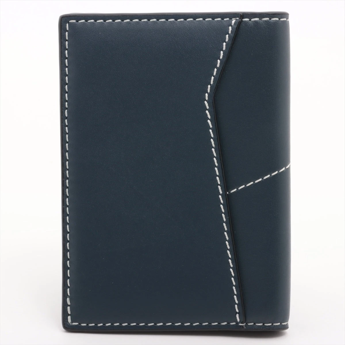 ロエベ パズル レザー カードケース ネイビー A3048177｜中古