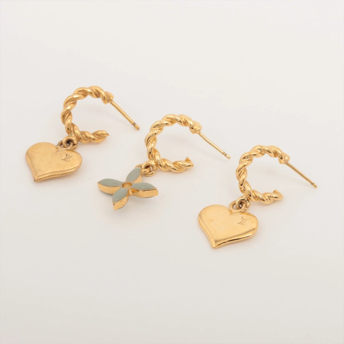 ヴィトン ブークルドレイユ ピアス(両耳用) GP ゴールド ハート2