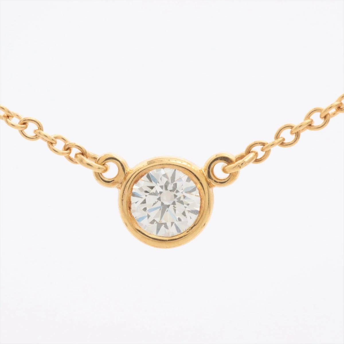 ろく　極美品　ティファニー ネックレス バイザヤード 750yg 極美品✨️ ティファニー バイザヤード 0.12ct ゴールド AU750