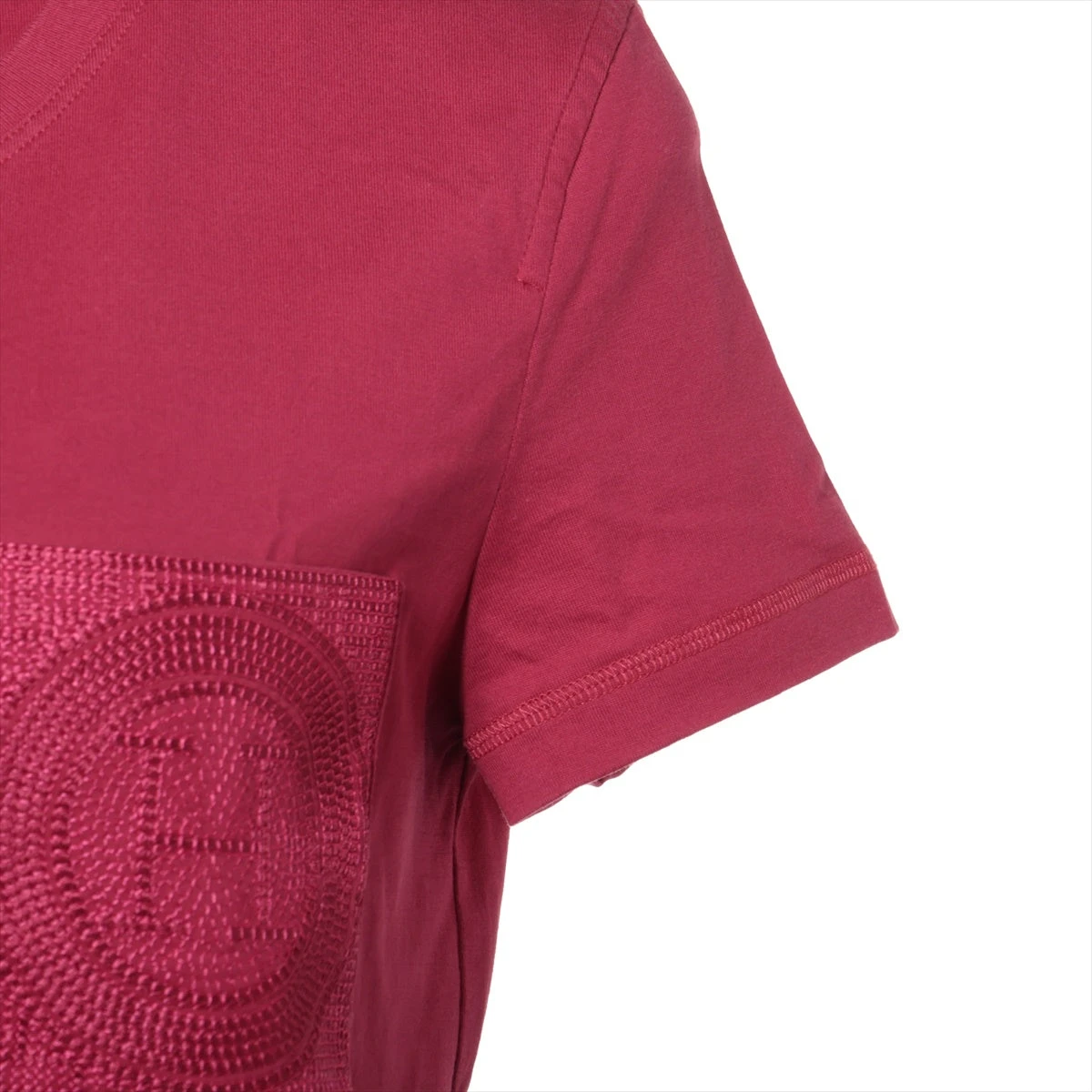 未使用 エルメス ロゴ コットン 刺繍 Tシャツ ピンク エルメス コットン Tシャツ 36 レディース ピンク 4E4615DA H