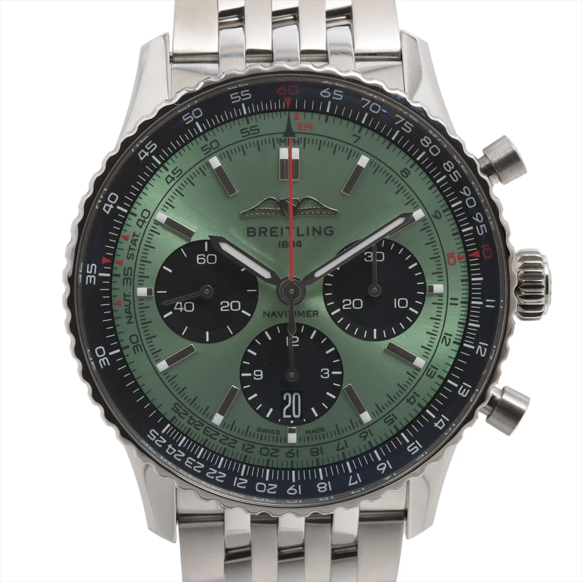 ブライトリング ナビタイマー B01 AB0138 ステンレススチール SS コメ兵｜【新品】ブライトリング ナビタイマーB01クロノグラフ43