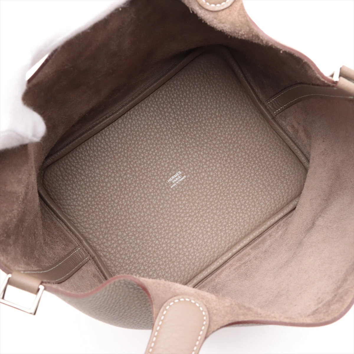 【国内発送】 ピコタンMM エトゥープ シルバー金具 エルメス<br>ピコタンロック MM<br>エトゥープ<br>クレマンス<br