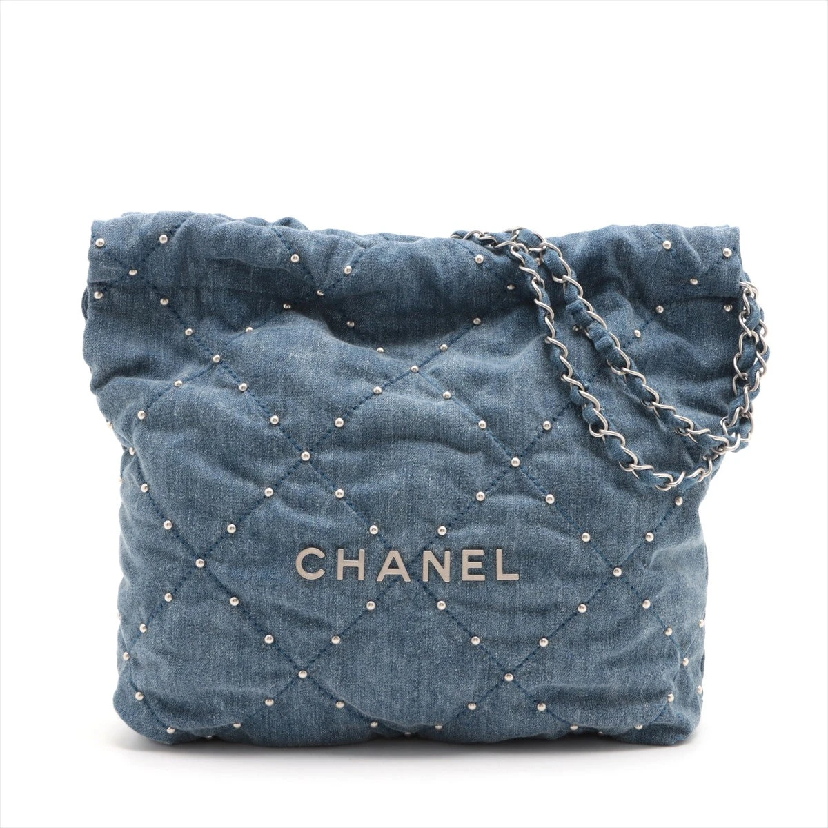 CHANEL シャネル　ショルダーバッグ　デニム　チェーン　グレー シャネル(CHANEL) 中古 デニム ショルダーバッグ | 通販・人気