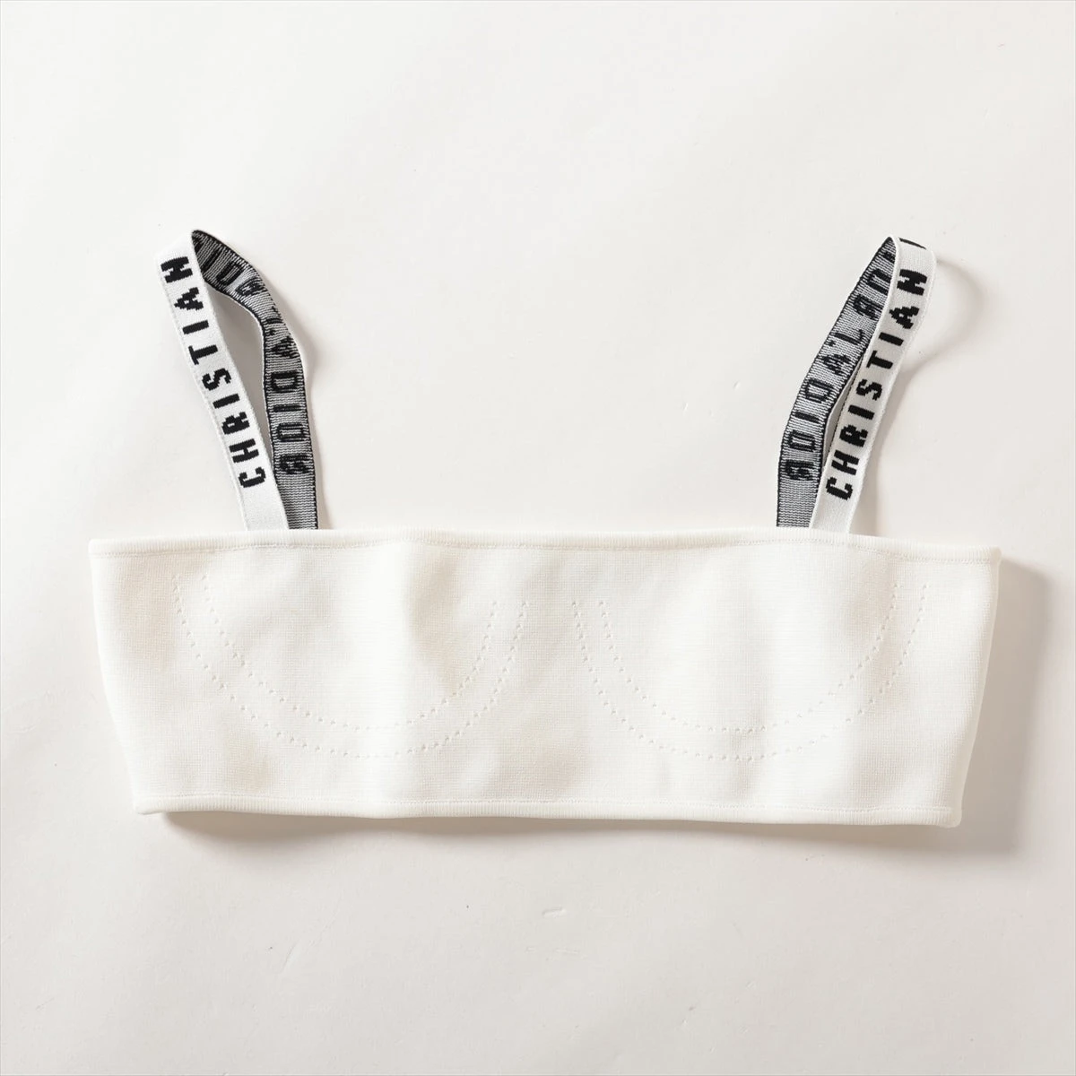 クリスチャンディオール レーヨン×ナイロン チューブトップ S