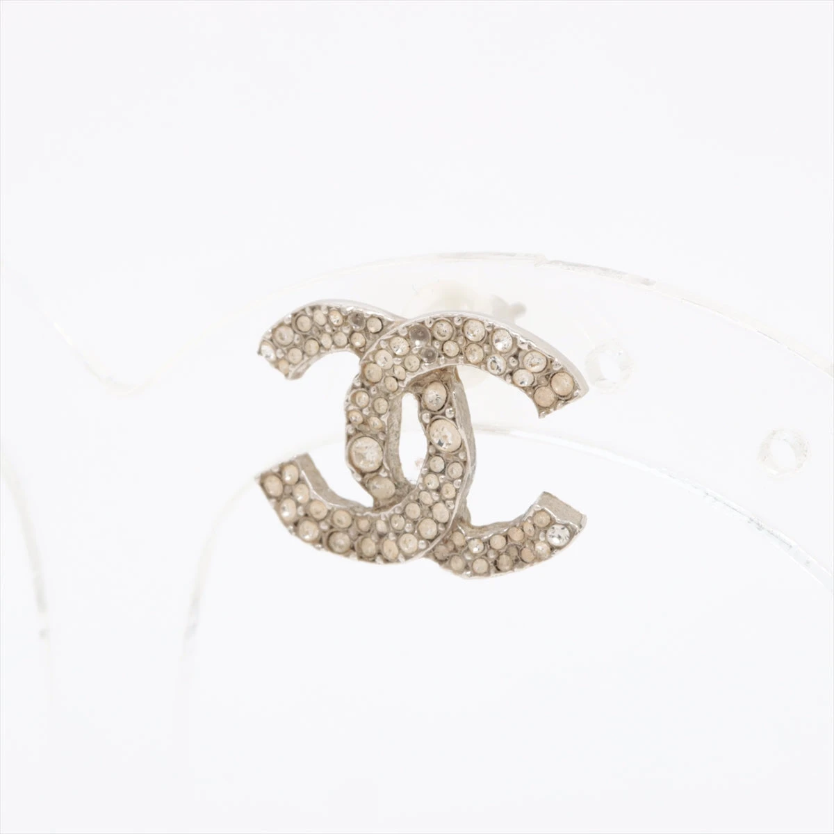 CHANEL シャネル　ピアス　ココ　ココマーク　ラインストーン　C20A シャネル ココマーク C20A ピアス(両耳用 片方のみ) GP×ライン