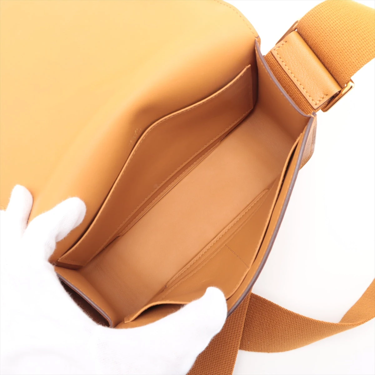 エルメス ゲタ シェーブル セサミ ゴールド金具 B:2023年 A3025412 