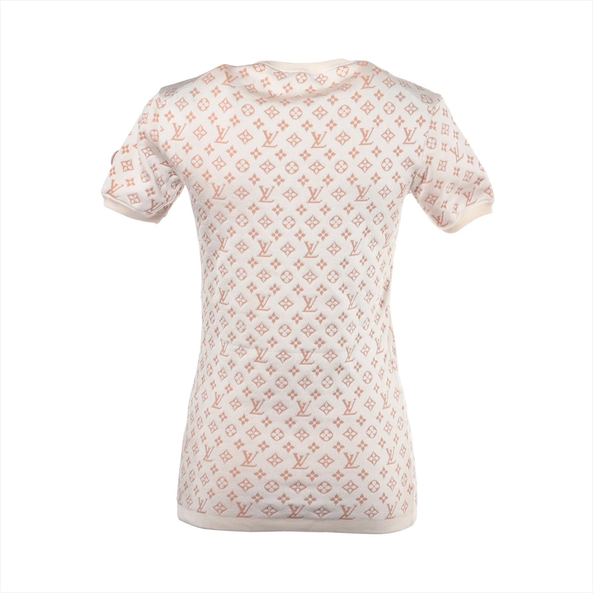 LOUIS VUITTON ベージュ 半袖ニット ヴィトン 24SS シルク×ナイロン 半袖ニット XS レディース
