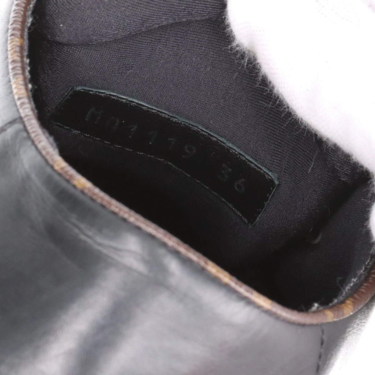 ヴィトン LVボブールライン 19年 PVC×レザー レザーシューズ 36