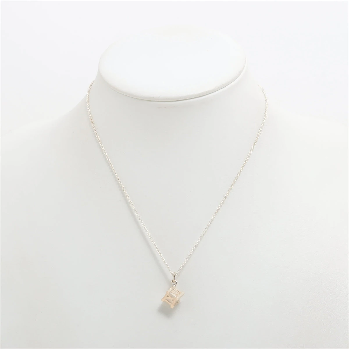 ティファニー アトラス キューブ 925 ネックレス 美品 Tiffanyティファニーアトラス キューブネックレス シルバー