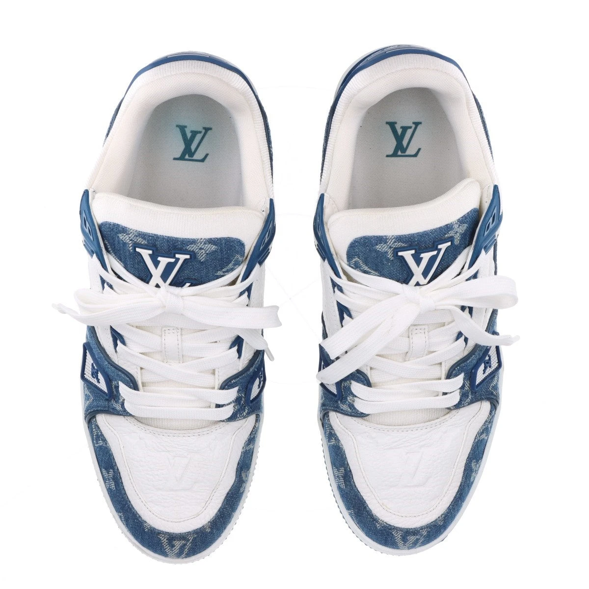 ヴィトン LVトレイナーライン 23年 デニム×レザー スニーカー 7 メンズ