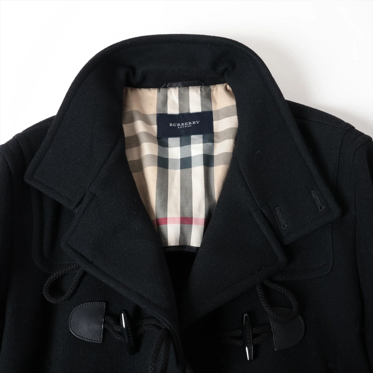 バーバリーロンドン黒 ウールカシミヤコート BURBERRY 美品 LONDON バーバリーロンドン ウールカシミヤ