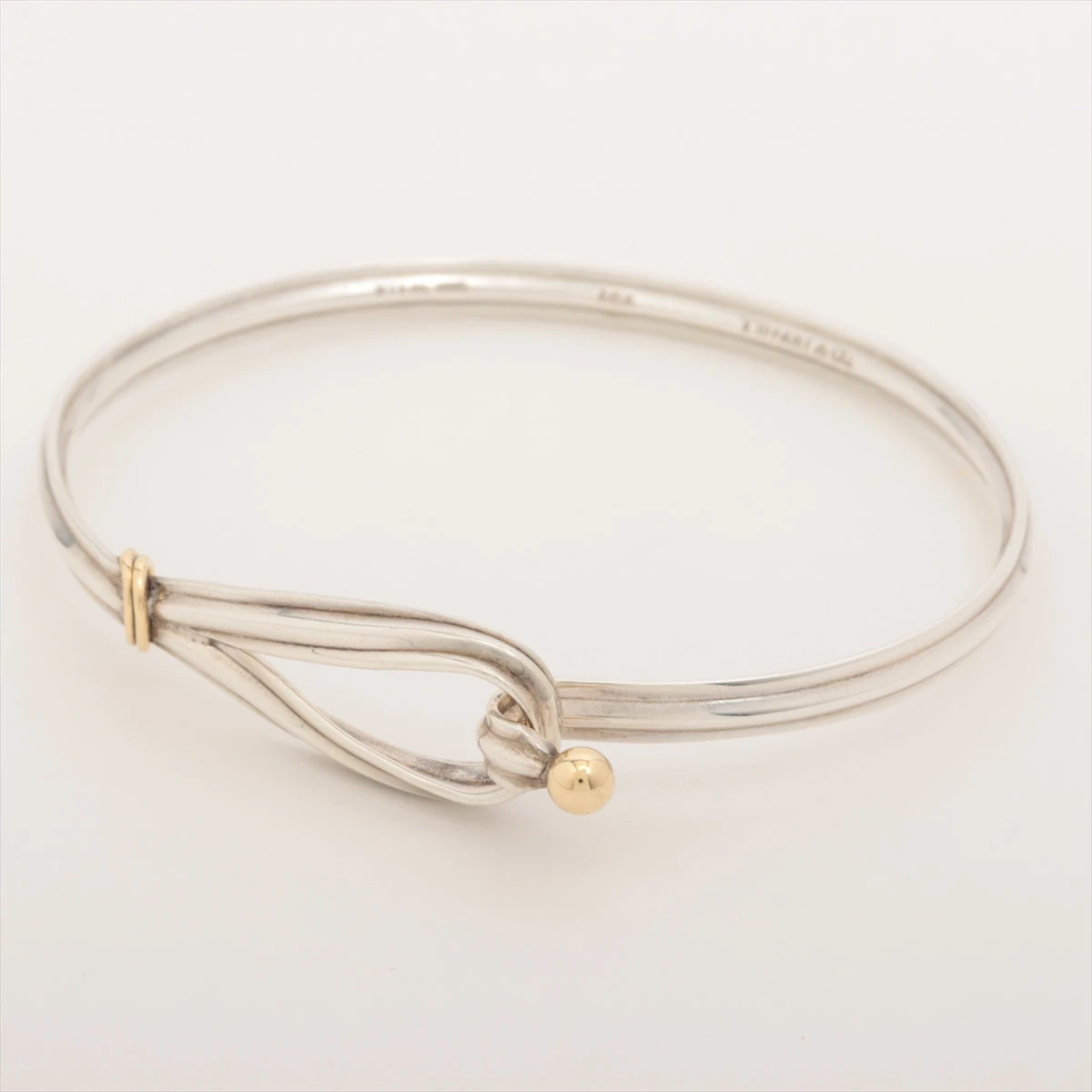 ティファニー フック&アイ バングル SILVER×18K ゴールド×シルバー