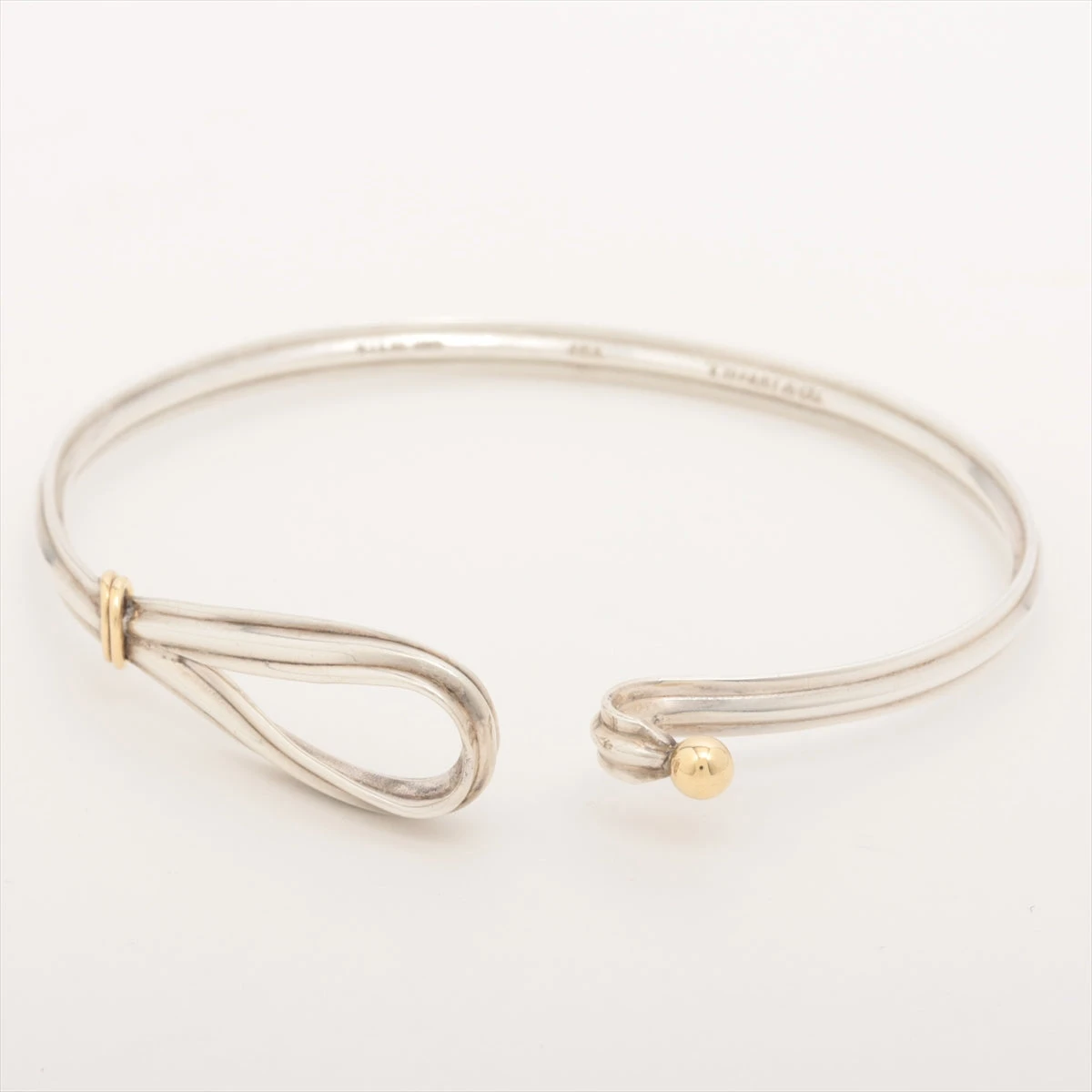 ティファニー フック&アイ バングル SILVER×18K ゴールド×シルバー