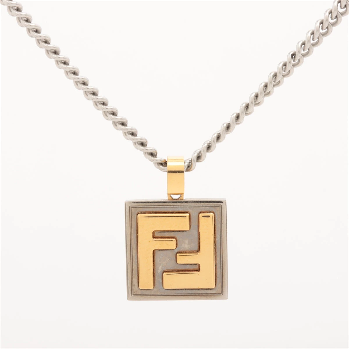 フェンディ FFロゴ ネックレス GP ゴールド×シルバー NP034640