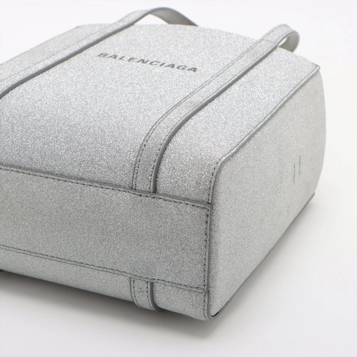BALENCIAGA バレンシアガ エブリデイトートXXS シルバーラメ